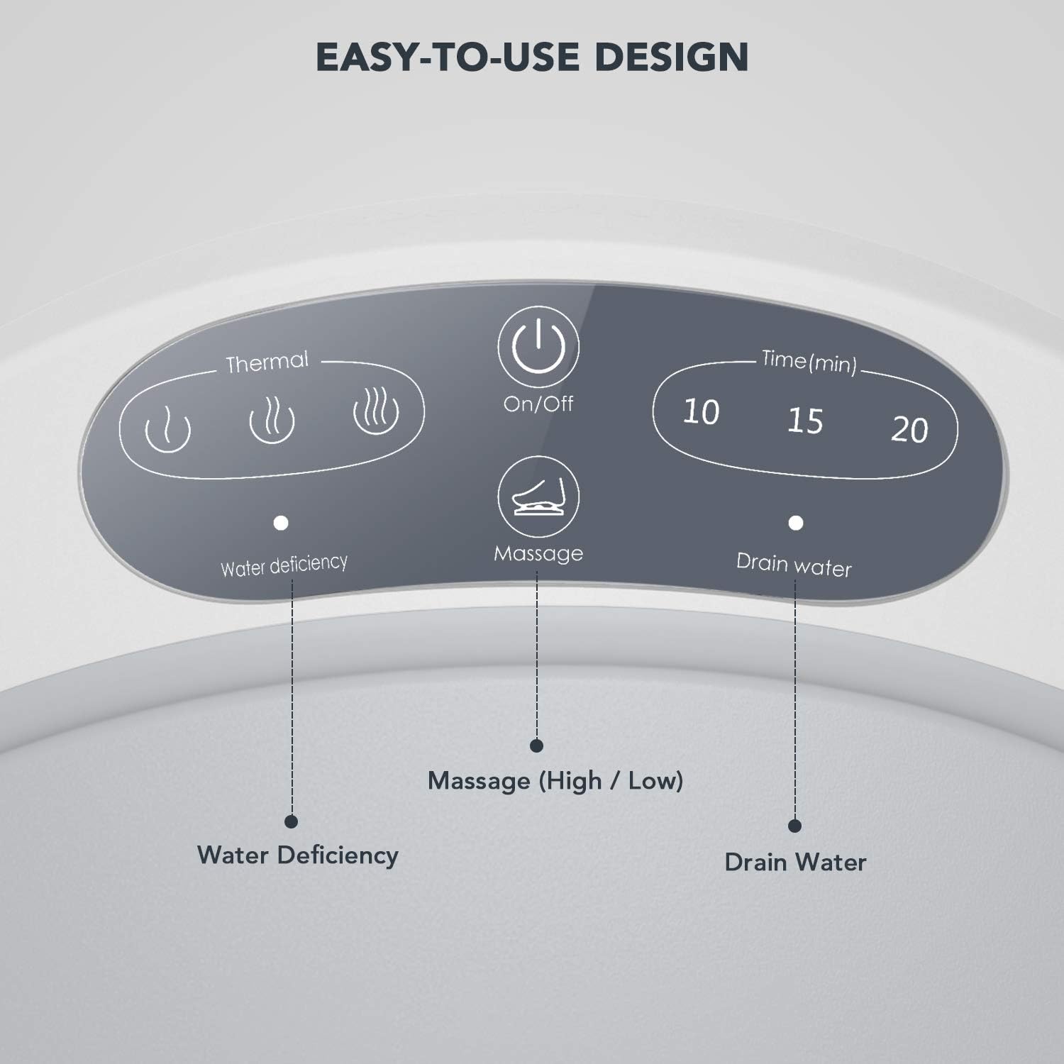 oFlexiSpa Steam Foot Spa Bath Massager with Electric Rollers, 3 Heating Levels and 2 Intensities for Feet Reflexology, 3 Adjustable Timers, Soothe Tired Feet, Water Saving Technology for Home Use: Health & Personal Care