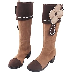 Z ZARPION Women Cosplay Shoes Klee Costume Boots Halloween Shoes