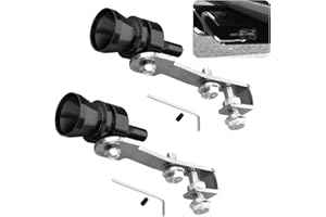 ijuicy 2 PCS Car Turbo Whistle, Exhaust Muffler Pipe Whistle, Turbo Sound Whistle Exhaust Muffler, Aluminum Car Turbo Sound Simulator, Universal Modification Accessories for Most Cars (Black #M)