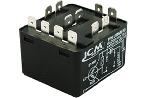 ICM CONTROLS ICM UMSR50 Universal Motor Starting Relay – Heavy Duty Motor Starter Replacement, Supports Single Phase Motors up to 10 HP, 50A Switching Capacity