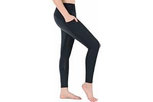 beroy Horse Riding -Pants Women Equestrian-Breeches - Ladies Training Horseback Riding Tights Full Seat Silicone Pockets