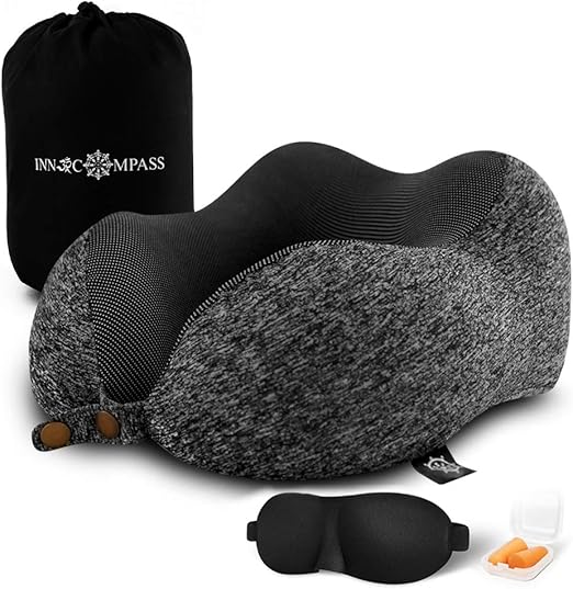 Amazon Com Inn3rcompass Airplane Neck Pillow Memory Foam Travel