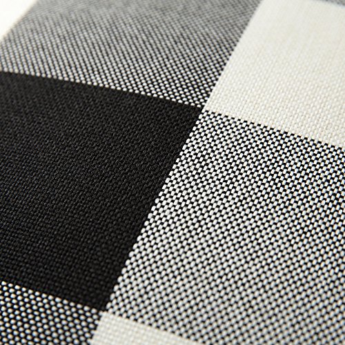 MIULEE Classic Retro Checkers Plaids Linen Soft Solid Decorative Square