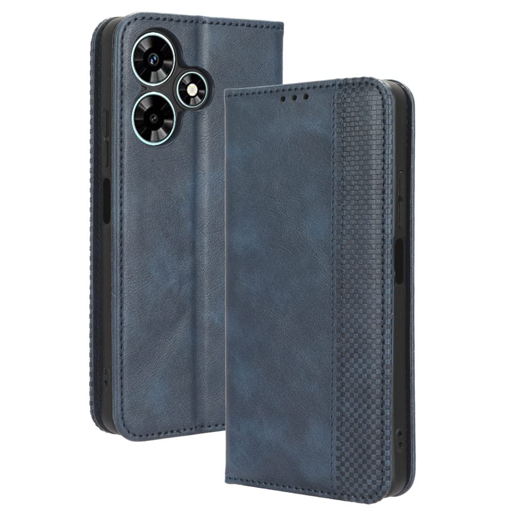 BellaCase Infinix Hot 30i/30i NFC Case [Wallet Case] [Kickstand] [Card Slots] [Magnetic Flip Cover] Compatible with Infinix Hot 30i/30i NFC Smartphone(Blue)
