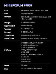 MINISFORUM 790S7 Mini Gaming PC AMD Ryzen 9 7940HX