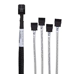 Alwong 6G Internal MiniSAS HD SFF-8643 to 4X SATA