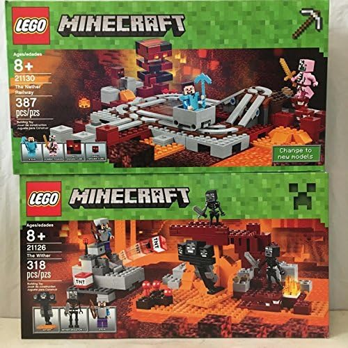 Lego Minecraft the Wither & Minecraft the Nether Railway