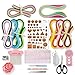 JUYA Paper Quilling Kit with Pink Tools 960 Strips Board Mould Crimper Coach Comb (Paper Width 5mm)