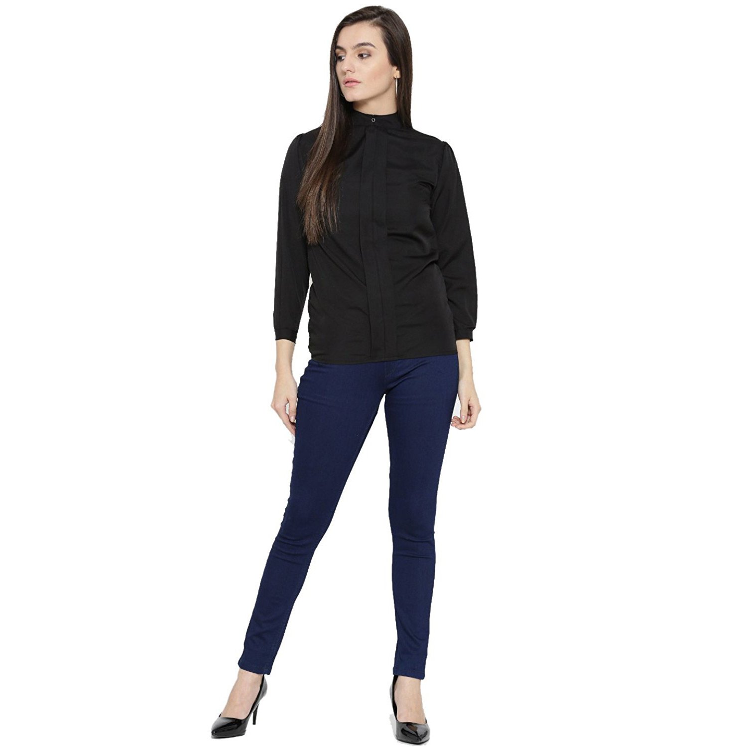 c.cozami women's formal/casual wine/royal blue/white/black/mustard/maroon tops