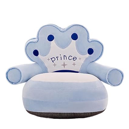 O Toys Baby Chairs Siting Learning Infant Seat Toddlers Plush Stuffed Animal Pillow Cushion Sofa For Kids 2 8 Years Blue Prince Chair
