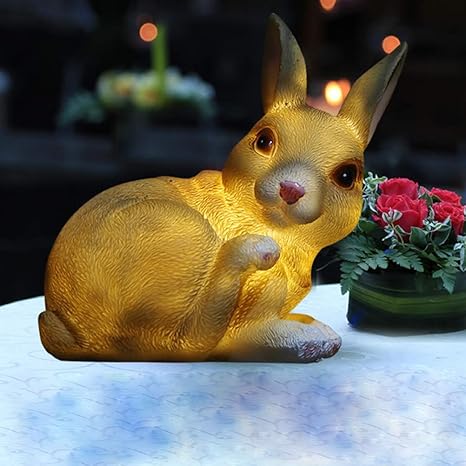 Achnc Solarleuchte Garten 2 Stuck Solarleuchten Fur Aussen Wasserdichte Garten Lampen Kaninchen Form Solarlichter Fur Rasen Hinterhofe Garten Festival Dekoration Amazon De Beleuchtung