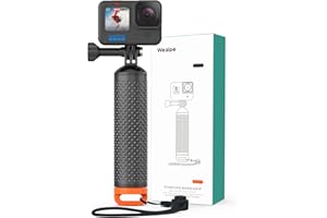Wealpe Floating Hand Grip Waterproof Handle Compatible with GoPro Hero 11, 10, 9, 8, 7, Max, Fusion, Hero (2018), 6, 5, 4, Session, 3+, 3, 2, 1, DJI Osmo, Xiaomi Yi Cameras