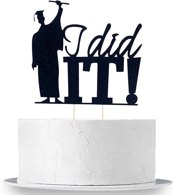 Graduation Cake Topper Decorations Large Size, I Did It