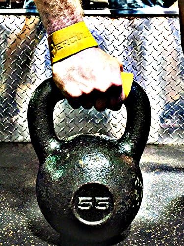 Weight Lifting Wrist Straps by HERCULEAN Leather - Great for Deadlifts, Heavy Pulls and Snatches