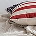MIULEE American Flag Pillow Cover for July 4th Independence Day and Flag Day Decorative Stars and Stripes Square Solid Throw Pillow Case Patriotic Cushion Cover 18x18 Inch