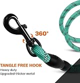 Taglory Rope Dog Lead with Padded Handle 1.0 cm 1.5 m Reflective Turquoise view 6