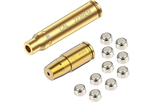 Tipfun 9MM/ .243 .308/6.5MM/300BLK 7.62x35mm/.44mag/30-06/25-06/270 Cal Rem Gauge Bore Sight Red Dot Boresighter with Batteries