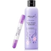 Gellen Lavender Scent Nail Polish Remover Set With Corrector Pen | Acetone-Free Aloe And Vitamin E Formula With Refillable Precision Pen And 3 Tips For Gentle DIY Or Salon Nail Cleanup