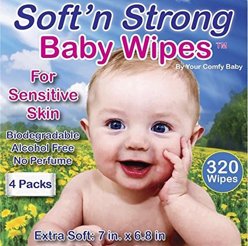 Your Comfy Baby Soft’n Strong Baby Wipes for Sensitive Skin (4-Packs)