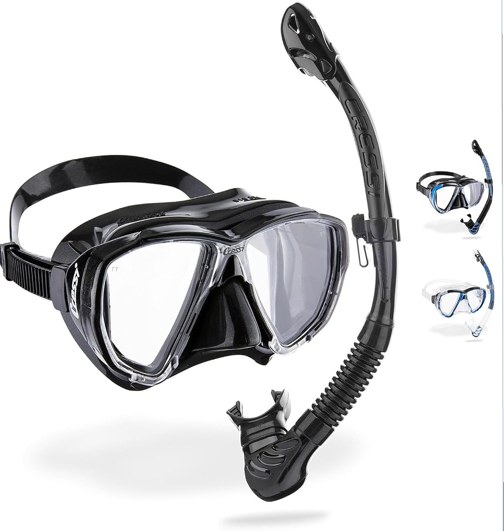 Cressi Big Eyes Alpha Ultra Dry Combo Black/Black Mask Snorkel UD