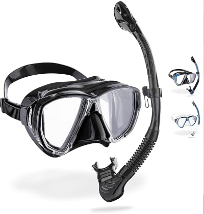 Cressi Big Eyes Alpha Ultra Dry Combo Black/Black Mask Snorkel UD
