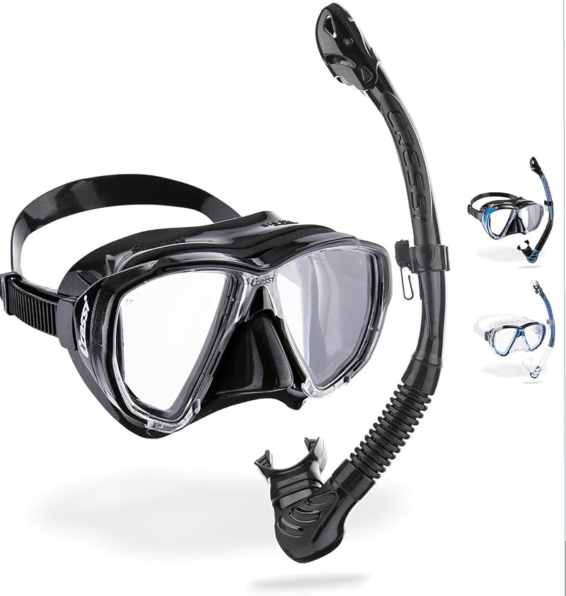 Cressi Big Eyes Alpha Ultra Dry Combo Black/Black Mask Snorkel UD