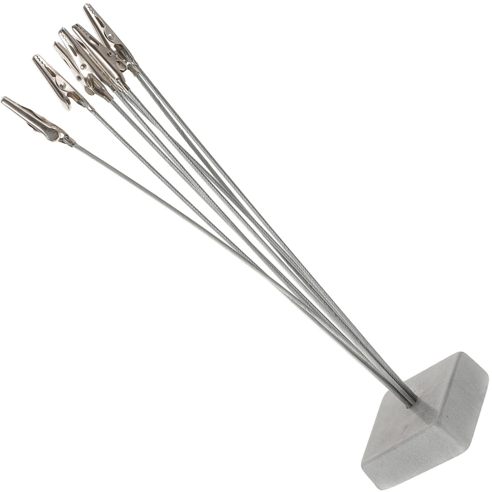 Ipetboom Silver Note Clip Photo Clip Stand - 8 Alligator Clips for Notes Photos and Cards - Stylish Desktop Memo Holder for Home and Office