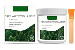 Tree Whitewash Agent for Trunks,300g Tree Trunk Paint for Sun & Frost Protection,3-in-1 Trees Guard Paint Prevents Bark Crack
