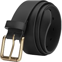 Genuine Full Grain Leather Belt - 1.5" Wide, 4mm Thick, Snap-On Buckle, Made In USA - View #4