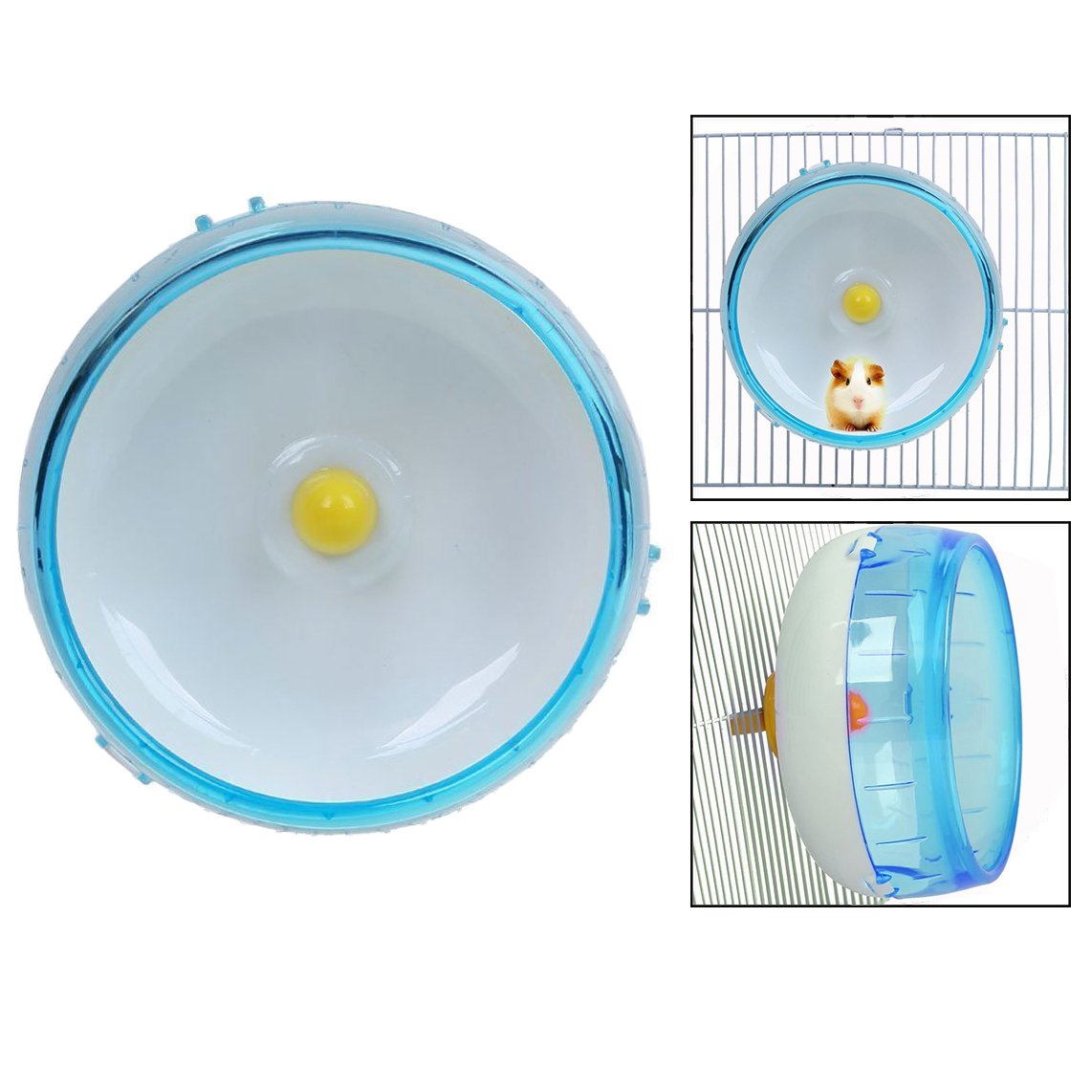 Itian Silent Hamster Running Spinner Wheel Pet Running Toy For Small Animals Hamster Exercise Toy (Blue)