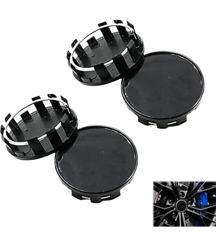 Lot De 4 Cache-moyeux Avant Et Arriu00e8re De 59 Mm En ABS Noir