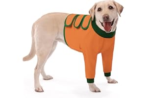 KOESON Dog Recovery Sleeve for Front Legs, Soft Pet Recovery Suit After Surgery, Adjustable Dog Leg Elbow Protector, Pet Wound Care Shirt to Stop Licking, E-Collar Cone Alternative, Orange XL