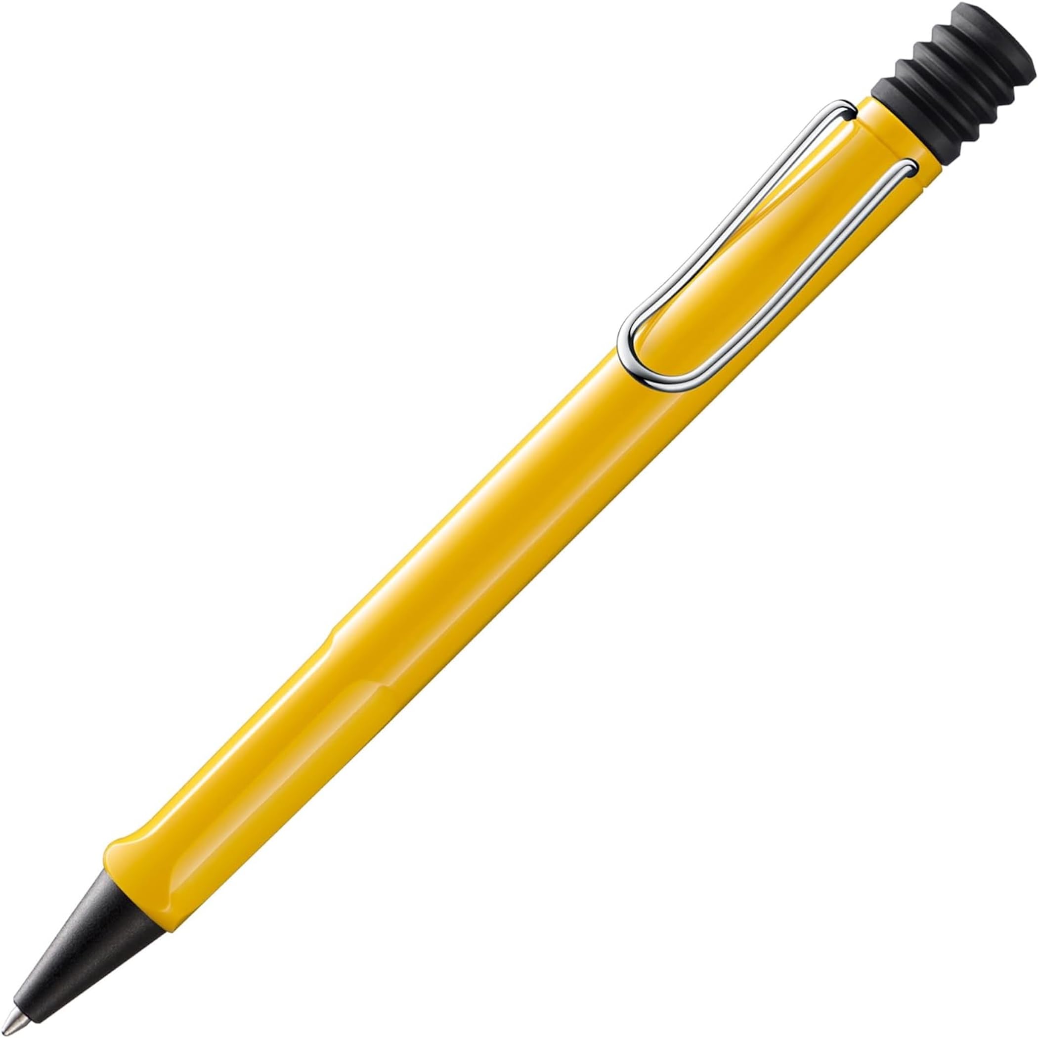 Lamy safari yellow Kugelschreiber - zeitlos klassischer Kuli mit ergonomischem Griff & robustem ASA-Kunststoff - inkl. Großraummine M 16 in Strichbreite M in blau