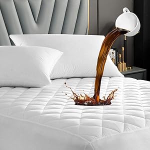 Warmtex Waterproof Mattress Protector Full Size Premium Quilted Fitted Bed Mattress Cover Hypoallergenic Mattress Pad White Breathable Noiseless Vinyl Free Mattress Top 18 Inches Deep Pocket