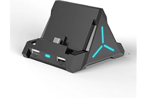 LUCXXI TV Dock Station Compatible with Nintendo Switch/Switch OLED, Charging Hub Adapter with 4K HDMI/USB C/USB Port for Official Nintendo Switch