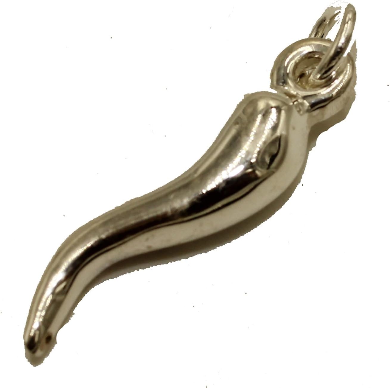 Cornicello Italian Horn .925 Sterling Silver Pendant Italian Horn