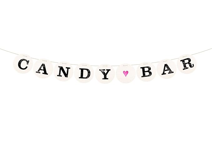 renna deluxe Candy BAR Girlande für die Hochzeit Hochzeitsgirlande für Hochzeit-Shooting Dekoration Hochzeitsdeko Sweettable 
