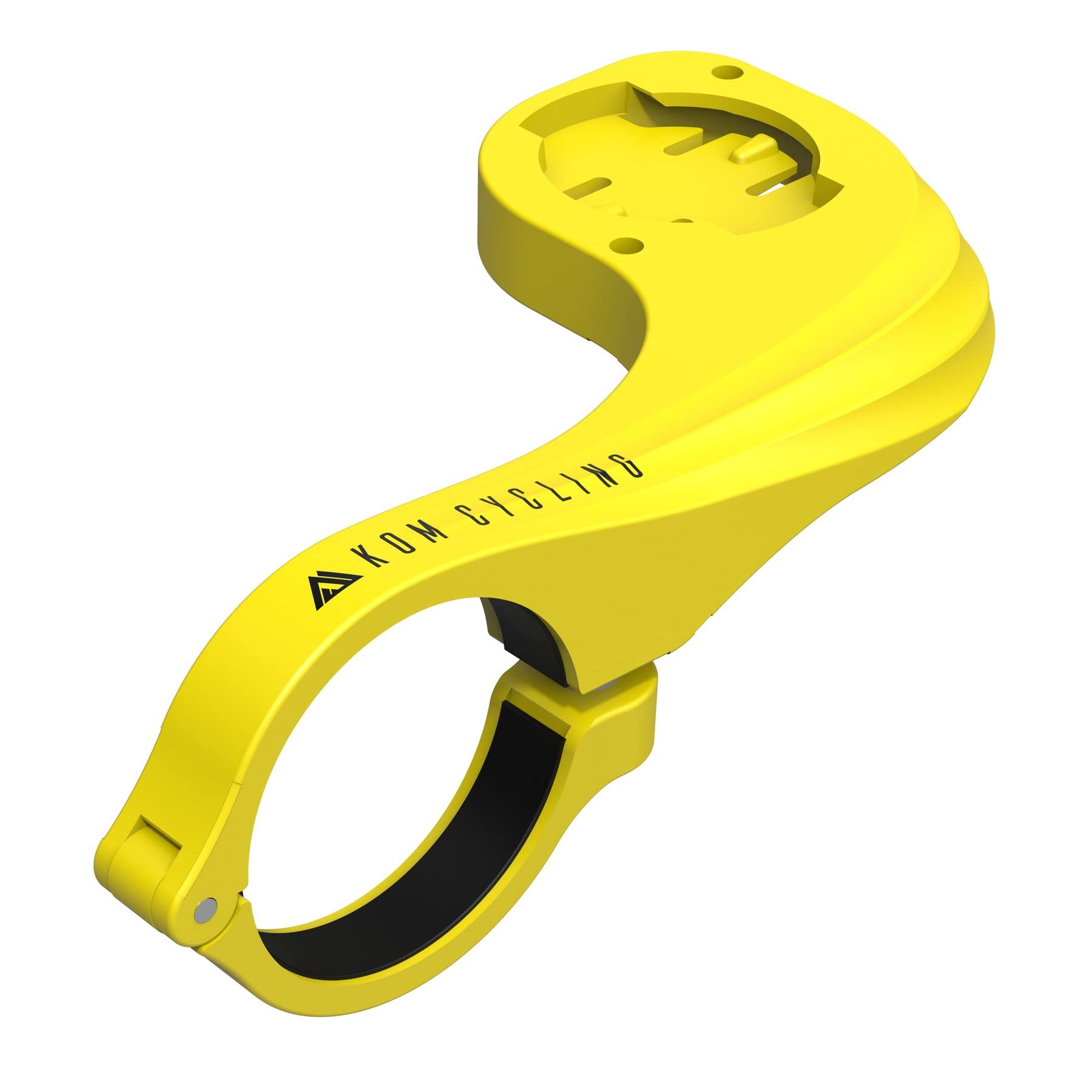 KOM Cycling Wahoo Elemnt Mount Compatible with Multiple Wahoo Computers Including The Wahoo Elemnt Bolt, Elemnt Roam, Elemnt Mini, and Elemnt - Multiple Colors 24g Out Front Mount (Yellow)