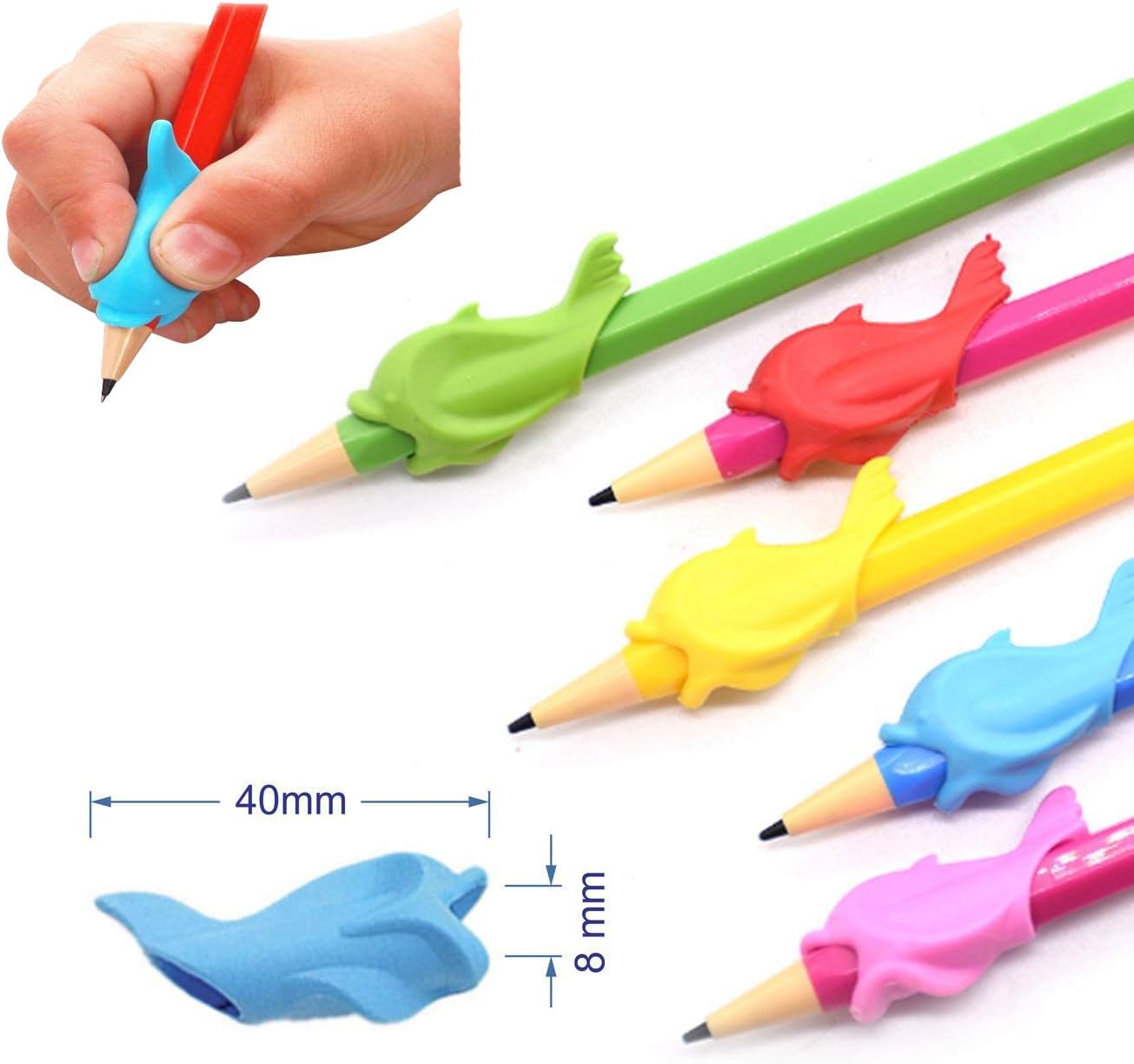 Pencil Grippers for Kids Handwriting 20Pcs Finger Grips Holder