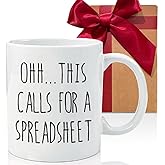 CATABUBU Funny Excel Coffee Mug, Spreadsheet Excel Cup Gifts for Friends, Accountant Cups Gifts for Men Coworkers Accounting Boss Friends NA CPA CFO, Fun Spreadsheet Mug