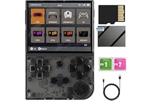 VOACLE RG35XX 2024 New Version Retro Handheld Game Console , Linux System 3.5 Inch IPS Screen Built-in 64G TF Card 5515 Classic Games Support HDMI TV Output (Black)