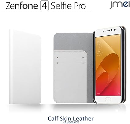 Amazon Zenfone4 Selfie Pro Zd552kl ケース 手帳カバー 本革 手帳型 ゼンフォン4 セルフィー プロ カバー ブランド 手帳 ケース Zan ホワイト Asus Lineモバイル Simフリー スマホ カバー スマホケース スマートフォン Jmei ケース