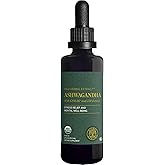 Global Healing Center - Organic Ashwagandha Supplements Drops - KSM-66 Ashwagandha Extra Strength for Men & Women, Helps Promote Relief from Stress, Mood Support, Organic (2 Fl Oz)