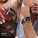 top4cus Genuine Leather Band iwatch Strap Compatible with Apple Watch Series 6/SE/5/4/3/2/1 and Sport Edition, Stainless Steel Clasp (42mm, Matte Red Brown)