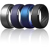 Egnaro Men's Silicone Rings 10mm Wide 2.5mm