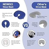 NEWGO Face Heating Mask for Sinus For Dry Eyes Hot Cold Therapy Blue view 6