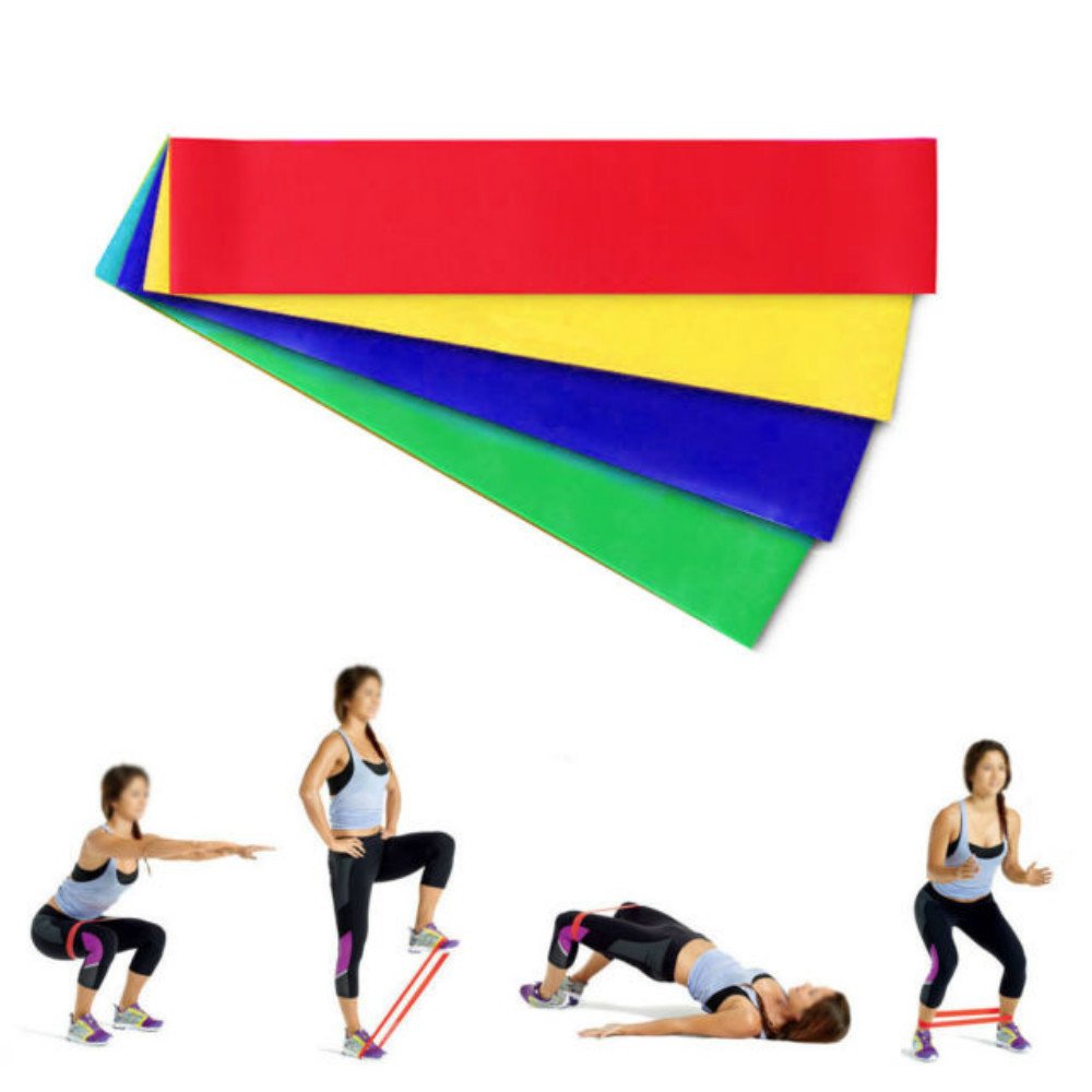 Enshey Resistance Bands Exercise Loops-Set of 5, Workout Bands - Fitness Training Strength, best for Pilates, Physical Therapy, Yoga -Includes Instruction Manual& Carry Bag