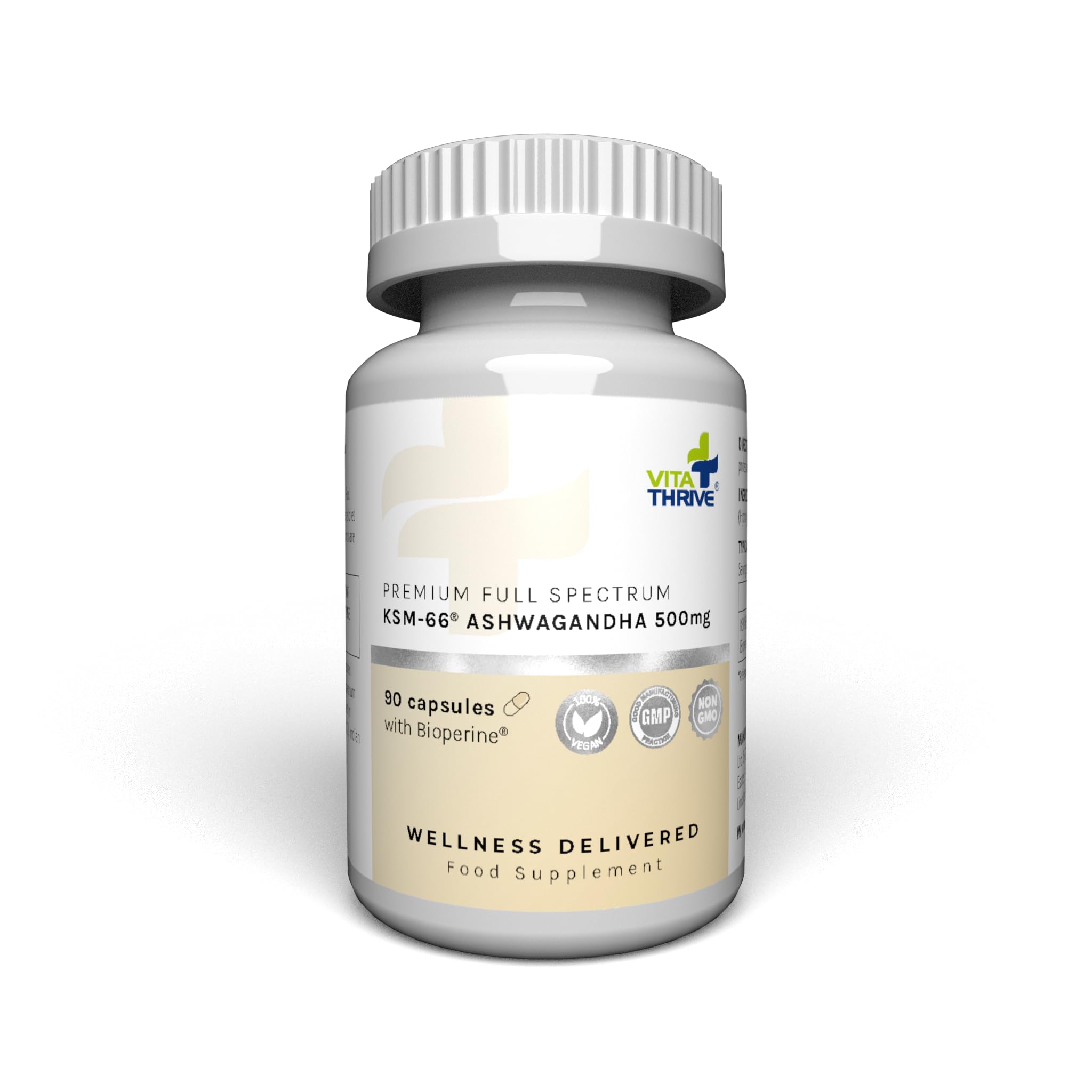 VitaThrive® Ashwagandha 500mg with Bioperine® Capsules - 90 Count