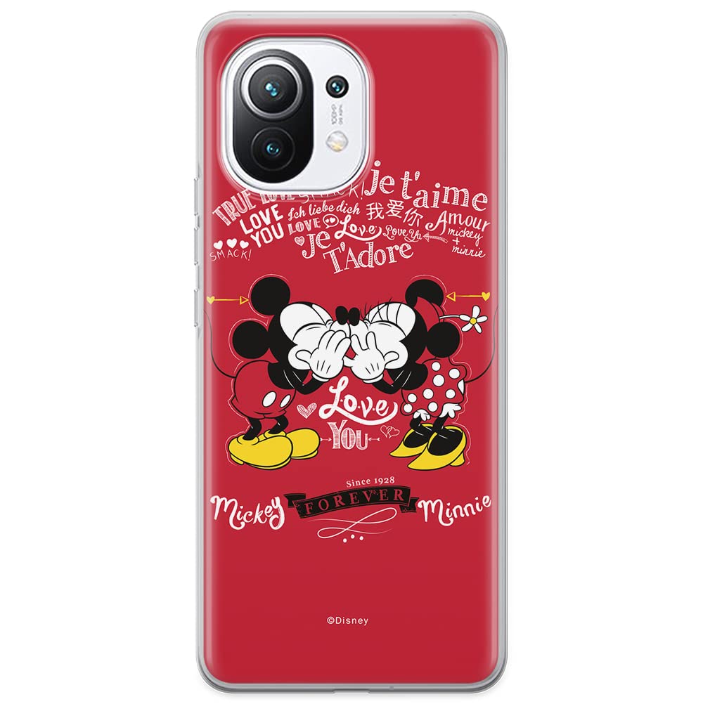 ERT GROUP mobile phone case for Xiaomi 11 original and officially Licensed Disney pattern Mickey & Minnie 005 optimally adapted to the shape of the mobile phone, case made of TPU