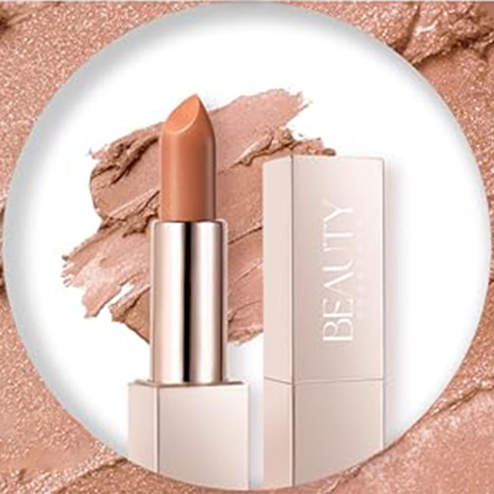 Beauty Searcher Metallic Shine Lipstick Makeup for Woman Velvet Matte Lipsticks Moisturizing No-Stick Cup Lip Makeup, Long Lasting 24H Waterproof Shine Lip Gloss (#4)